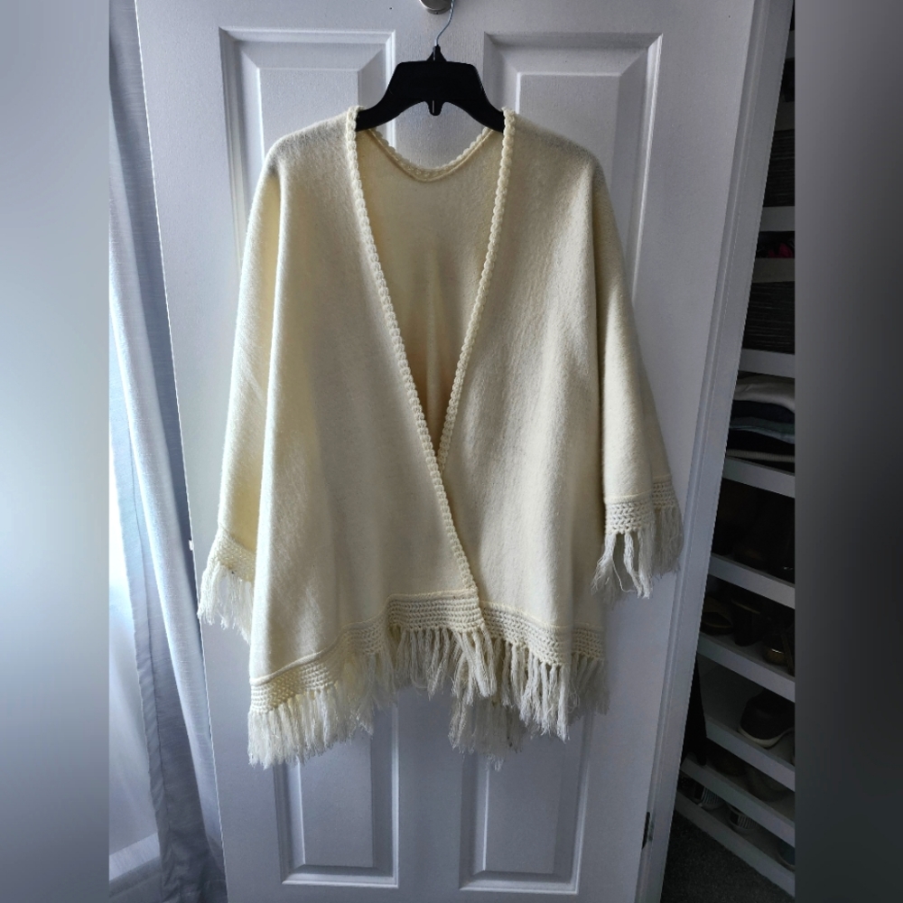 Women's Ivory Poncho